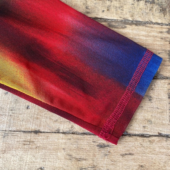 Vintage 1990s Libra Abstract Semi Sheer Blouse - Picture 6 of 8